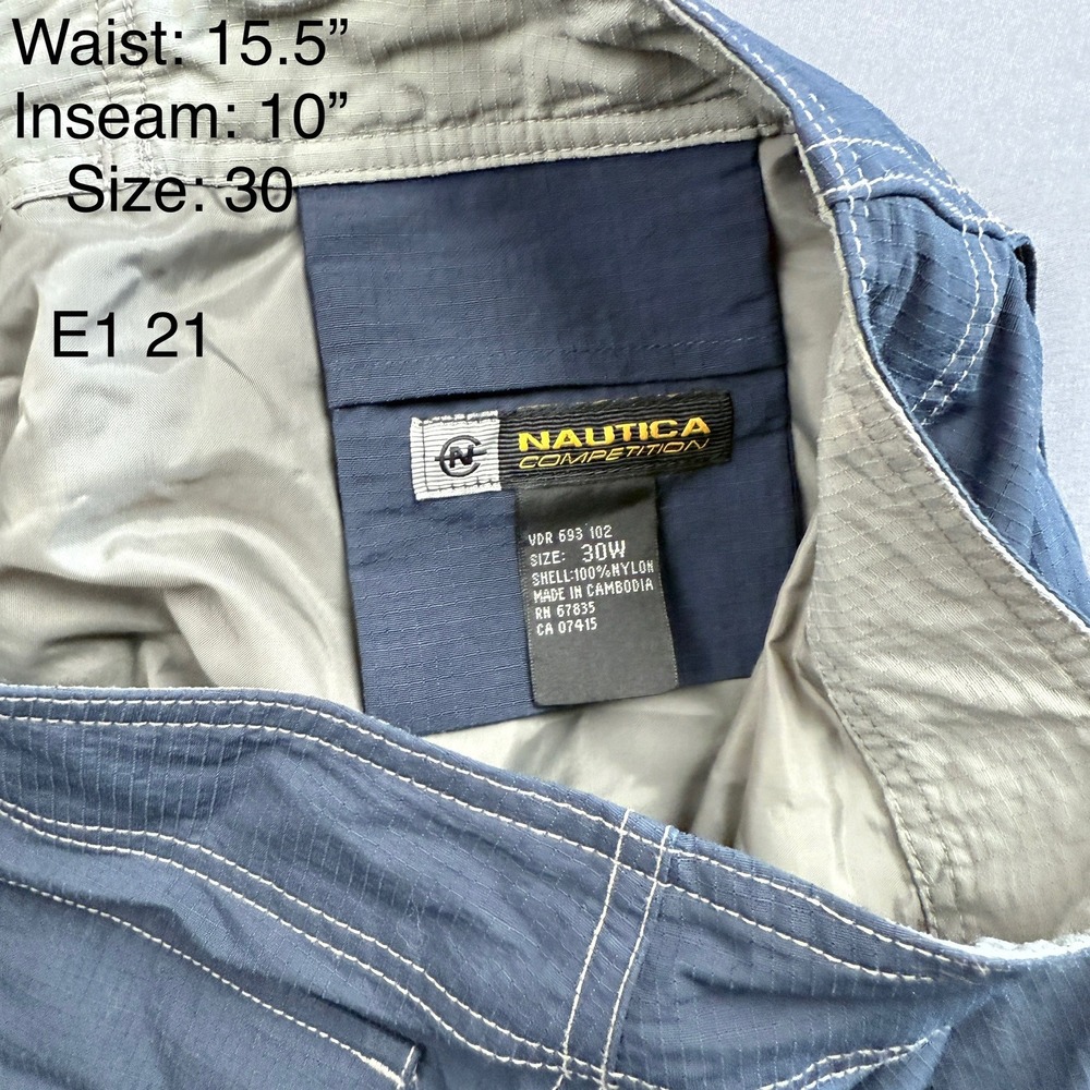 Nautica Competition Navy Blue Board Shorts Swimming Athletic Beach‎ Wear 30W - Picture 3 of 3